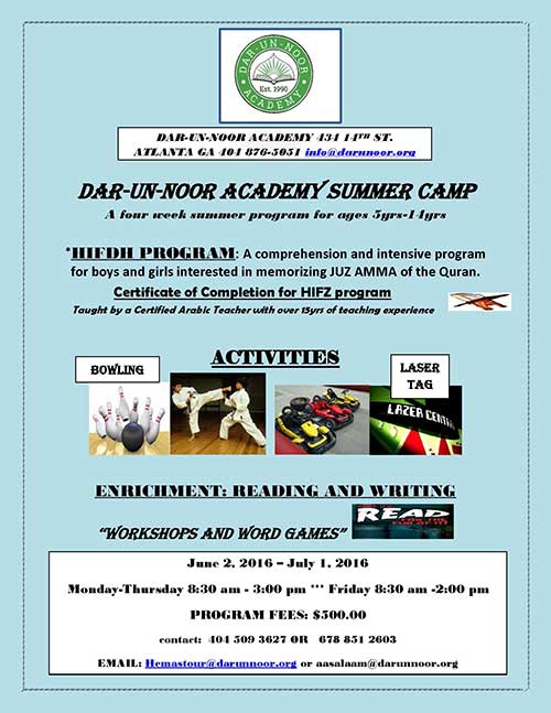 Dar-un-Noor Academy Summer Camp